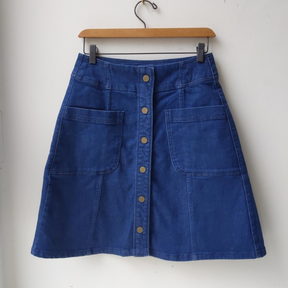 Boden A Line Jean Skirt Dark Wash Women's 6